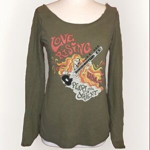 LUCKY BRAND ‘Love Rising Pearl of The Orient’ Lightweight Long Sleeve Top - MED